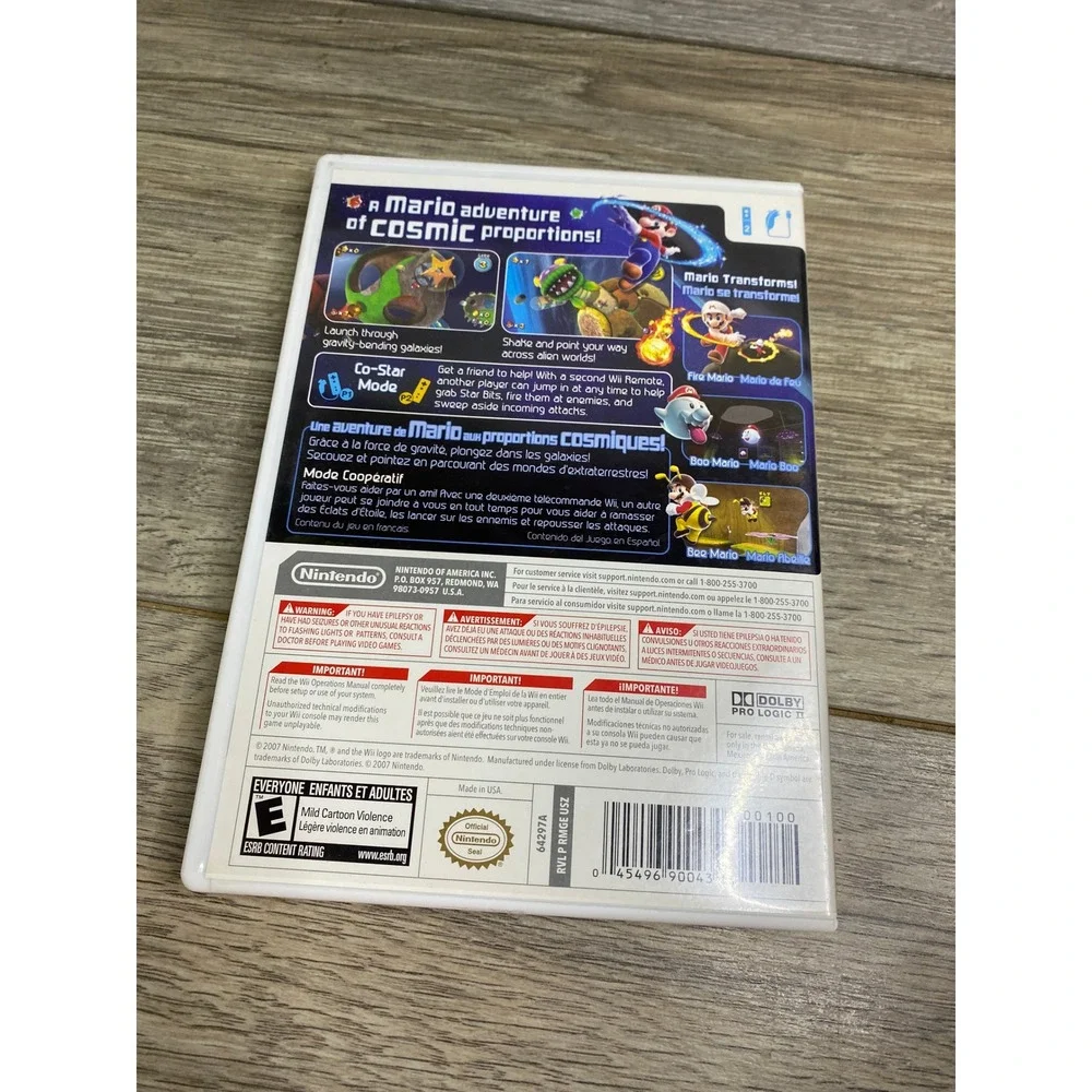 Nintendo Wii Super Mario Galaxy Action‎ Adventure Game RVL P RMGE USZ 2007